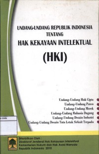 Undang-undang republik indonesia tentang hak kekayaan intelektual