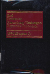 Image of Seri Peraturan Perundang-Undangan Republik Indonesia : 1994 (Bagian I)