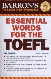 Essential Words for The TOEFL : Test of English as a Foreign Language