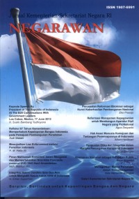 Jurnal kementrian Sekretaris Negara RI Negarawan