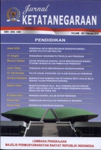 Jurnal Ketatanegaraan Pendidikan Vol : 007 Feb 2018