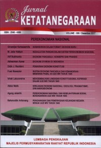 Jurnal Ketatanegaraan Perekonomian Nasional Vo.006 Des 2017