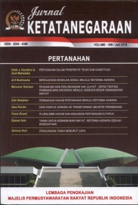 Jurnal Ketatanegaraan Pertanahan Vo.009 Juni 2018