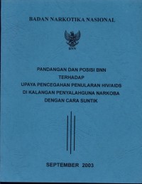 Pandangan dan Posisi BNN