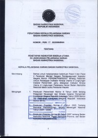 Peraturan Kepala Pelaksanaan Harian BNN