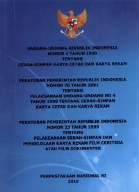 UNDANG-UNDANG REPUBLIK INDONESIA NOMER 4 TAHUN 1990