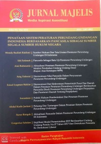 Jurnal majelis : media aspirasi konstitusi